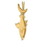 14K 3-D Hammerhead Shark with Rope Bail Charm - Image 2