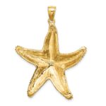 14K Large Textured Starfish Charm - Image 4