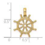 14K 3-D Ships Wheel Charm - Image 3