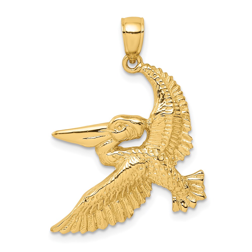 K8062.jpg 14K Flying Pelican Charm - Image 1