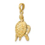 14K 3-D Sea Turtle with Moveable Head and Legs Charm - Image 5