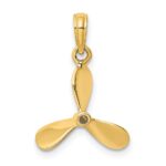 14K 3-D with 3 Blades Propeller Charm - Image 4