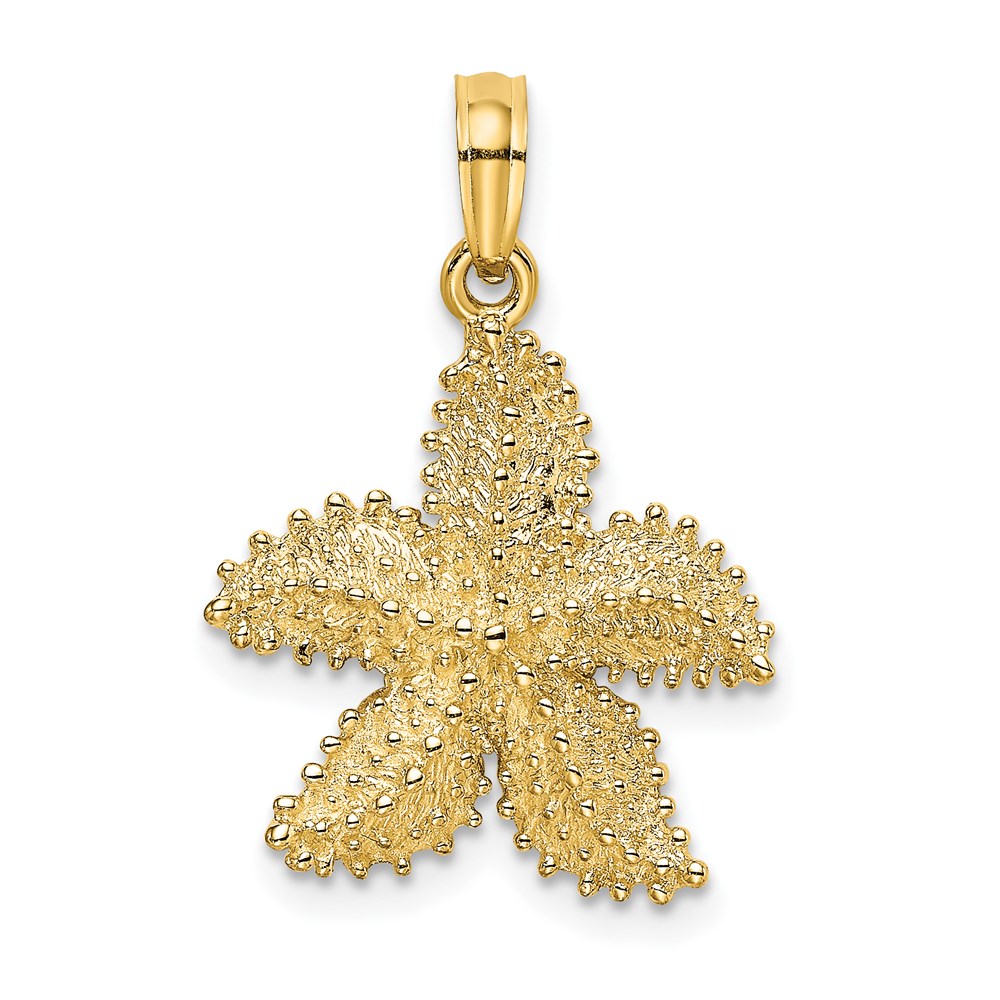 K8067.jpg 14K Textured Starfish Charm - Image 1