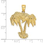 14K 2-D Double Palm Tree Charm - Image 3