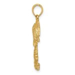 14K 2-D Textured Single Palm Tree Charm - Image 2