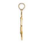 14K BLOCK ISLAND RI Circle with Map Charm - Image 2