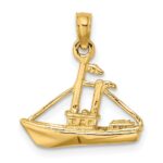 14K 3-D Tug Boat Charm - Image 4
