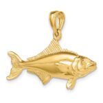 14K 3-D Polished Cobia Fish Charm - Image 5