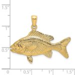 14K 3-D Textured Red Snapper Fish Charm - Image 3