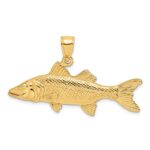 14K 3-D Snook Fish Charm