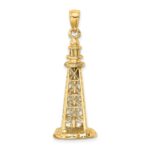 14K 3-D SANIBEL ISLAND Lighthouse Charm