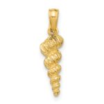 14K 3-D Mini Common Wentletrap Shell Charm - Image 3