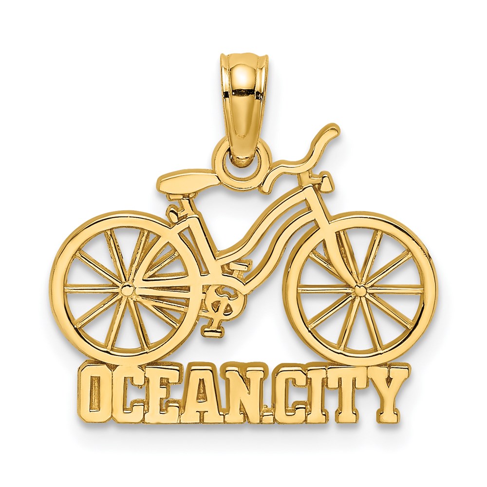 K8147.jpg 14K OCEAN CITY Bicycle Charm - Image 1