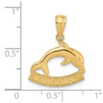 14K Polished BARBADOS Dolphin Charm - Image 3