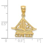 14K I HEART CAPE MAY with Cut-Out Boat Charm - Image 3
