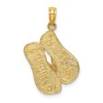 14K 3-D SANIBEL ISLAND with Large Double Flip-Flop Charm - Image 3