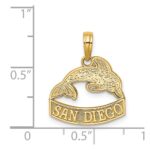 14K SAN DIEGO Banner Dolphins Charm - Image 3