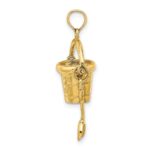 14K 3-D CAPE COD Bucket with Moveable Shovel Charm - Image 2