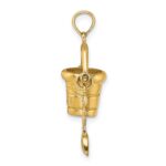 14K  3-D OCEAN CITY Bucket with Moveable Shovel Charm - Image 2