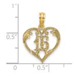 14K 16 Inside Heart Charm - Image 3