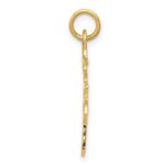 14k Solid Polished Chinese Long Life Charm - Image 2