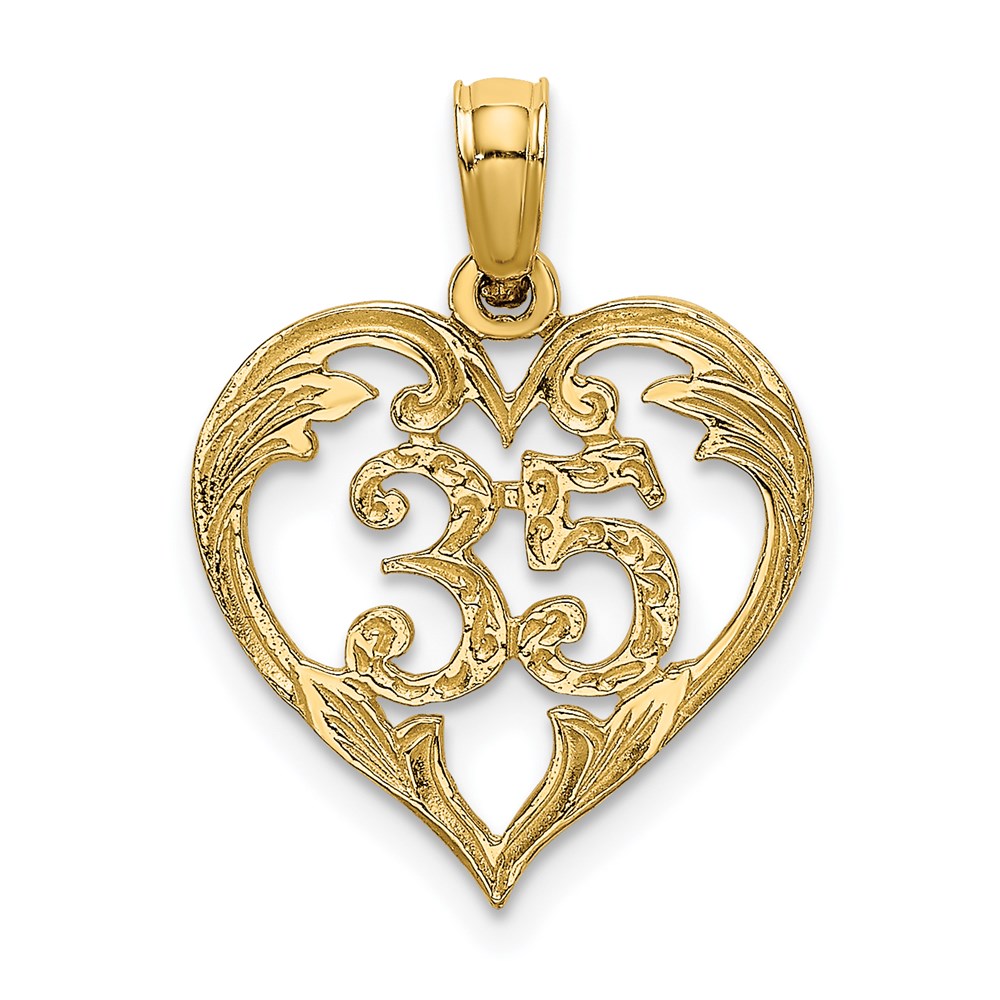 K8291.jpg 14K 35 In Heart Charm - Image 1