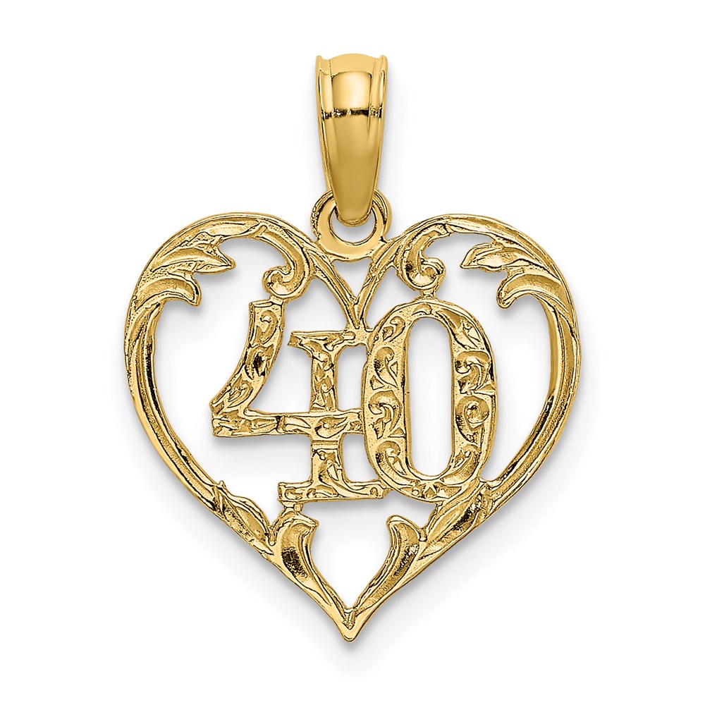K8292.jpg 14K 40 In Heart Charm - Image 1