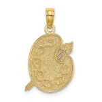 14K Engraved Textured Painters Palette Charm
