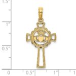 14K Claddagh Cross Charm - Image 3