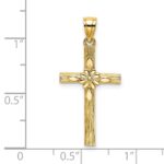 14K Cross with Flower Charm - Image 3