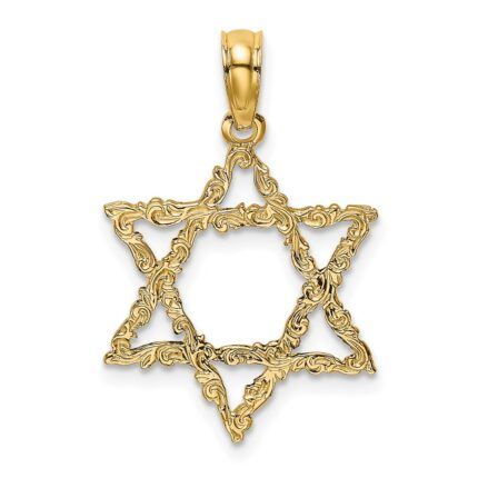 14K Fancy Star Of David Charm
