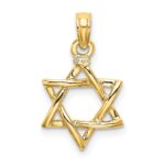 14K Polished Star Of David Charm - Image 4