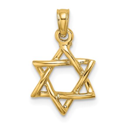 14K Polished Star Of David Charm