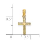 14K Polished Mini Cross with Heart Charm - Image 3