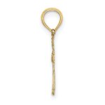 14K Textured Mini Cross with Heart Charm - Image 2