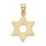 14K Textured Swirls Star Of David Charm - Image 4