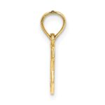 14K Textured Swirl Mini Star Of David Charm - Image 2