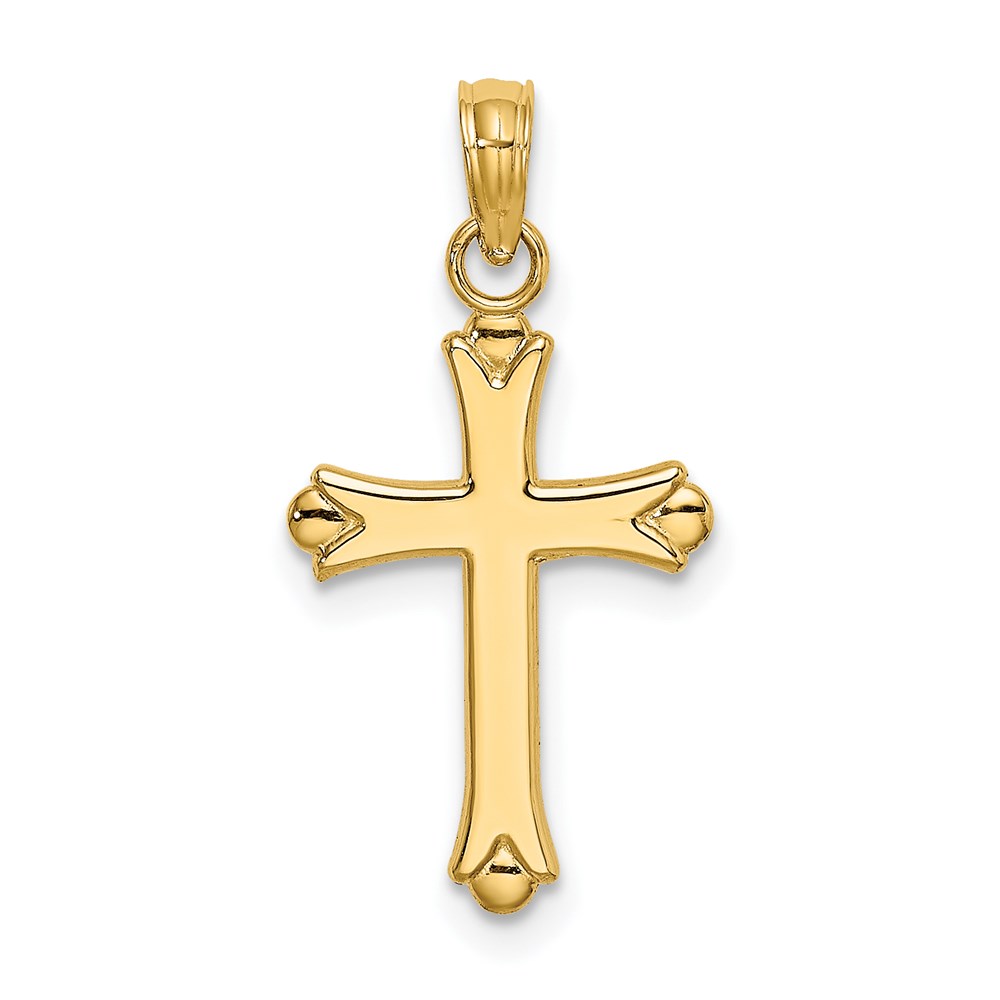 K8396.jpg 14K 2-D Polished Cross Charm - Image 1