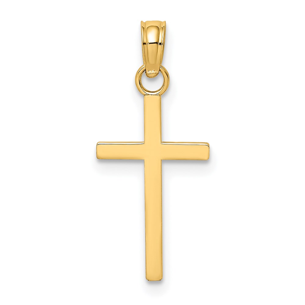 K8410.jpg 14K Polished Small Cross Charm - Image 1