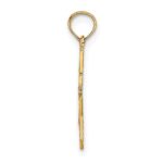 14K Polished and Textured Star Of David and Cross Charm - Image 2