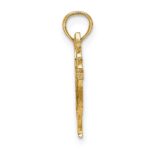 14K Cut-Out Dove with Olive Branch Charm - Image 2