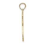 14K Polished and Textured Fancy Cross Charm - Image 2