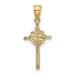 14K 2-D Starburst Crucifix Charm - Image 4