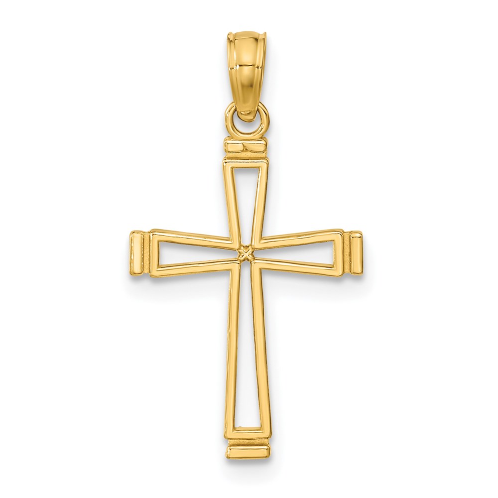 K8429.jpg 14k Cut-out Cross Pendant - Image 1