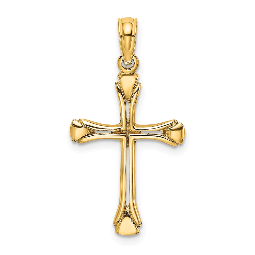 K8430.jpg 14K Polished Beveled Cut-out Cross Pendant - Image 1