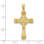 14K Crucifix with Sunburst Charm - Image 3