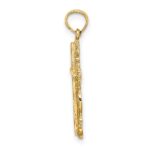 14K Stick Cross with Lace Trim Charm - Image 2