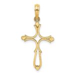 14K Cross Cut-Out and Polished Cross Charm