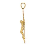 14K Textured Crucifix Charm - Image 2