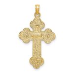 14K Crucifix with Budded Tips Charm - Image 4
